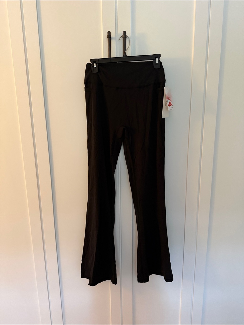 High-Waist Black Boot-Cut Active Pants